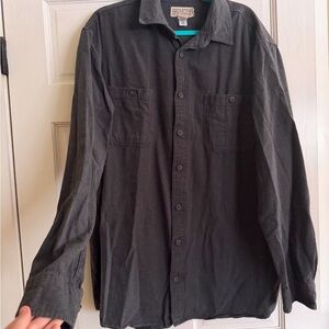 Duluth Trading Co Charcoal Button Down Shirt